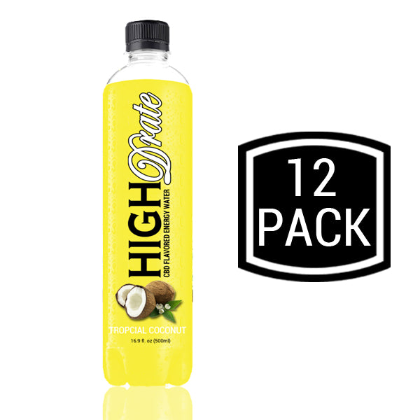 Tropical Coconut - 12 Pack CBD Infused Energy Water
