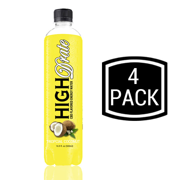 Tropical Coconut - 4 Pack CBD Infused Energy Water