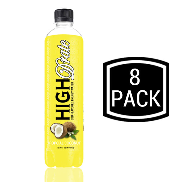 Tropical Coconut - 8 Pack CBD Infused Energy Water